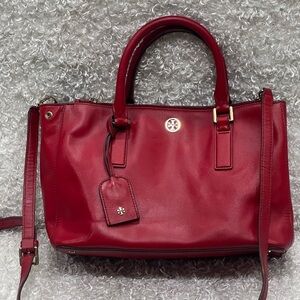 TORY BURCH Double Zip Saffiano Robinson Bag